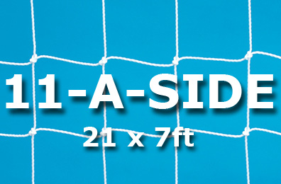 Junior 11-a-side Goal Nets (21 x 7ft / 6.4 x 2.13m)